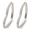 304 Stainless Steel Heart Hoop Earrings EJEW-S242-01P-E-2