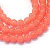 Baking Painted Imitation Jade Glass Round Bead Strands DGLA-Q021-6mm-31-1