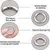 Unicraftale 201 Stainless Steel Spring Gate Rings STAS-UN0010-85P-4