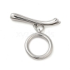 Brass Pave Clear Cubic Zirconia Toggle Clasps KK-M270-01P-1
