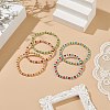 Glass Seed Beads Beaded Bracelets BJEW-JB09070-4