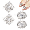 ARRICRAFT 2 Pairs 2 Style Glass Rhinestone Shoe Decorations AJEW-AR0001-78B-1