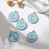 Platinum Plated Alloy Enamel Charms ENAM-S118-04D-P-5