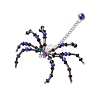 Halloween Theme Spider Glass Pendants PALLOY-JF02882-02-3