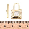 Brass Micro Pave Clear Cubic Zirconia Toggle Clasps KK-N254-137G-4