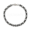 304 Stainless Steel Byzantine Chain Bracelets for Men BJEW-B093-05EBP-1