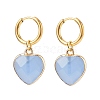 Natural Gemstone Heart Dangle Earrings EJEW-JE05068-4