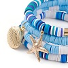 4Pcs 4 Styles Polymer Clay Heishi Beads Stretch Bracelets Sets BJEW-JB05908-2