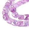 Electroplate Transparent Crackle Glass Beads Strands EGLA-Q135-02A-B05-3