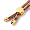 Half Finished Twisted Milan Rope Slider Bracelets FIND-G032-01G-21-4