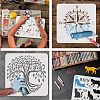 Large Plastic Reusable Drawing Painting Stencils Templates DIY-WH0202-412-4