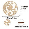 Laser Cut Unfinished Basswood Wall Decoration WOOD-WH0113-117-2