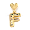 Brass Micro Pave Colorful Cubic Zirconia Pendants KK-P281-01G-F-1