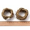 5Pcs 5 Styles Gourd Grass with Opaque Resin Napkin Rings AJEW-PH01702-3