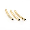 Brass Smooth Curved Tube Beads KK-O031-A-08-1