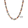 Stainless Steel & Enamel Chain Necklaces PW-WGFDE97-01-1