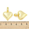 Heart Rack Plating Brass Clear Cubic Zirconia Pendants KK-M291-11G-3