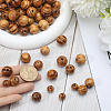 Gorgecraft 300Pcs 3 Styles Round Natural Wood Beads WOOD-GF0001-89B-3