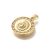 Rack Plating Brass Micro Pave Cubic Zirconia Pendants KK-M296-08G-2