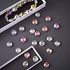 120Pcs Electroplated Transparent Glass Beads JX319A-3