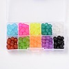 Frosted Round Transparent Glass Beads GLAA-X0007-10mm-B-1