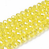 Electroplate Glass Beads Strands EGLA-A034-T6mm-B21-1