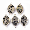 Natural Dalmatian Jasper Links Connectors G-N326-44G-1