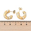 304 Stainless Steel Rhinestone Stud Earrings EJEW-M070-18G-3