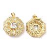 Brass Micro Pave Cubic Zirconia Pendants KK-M249-23G-1