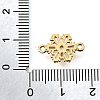 Brass Clear Cubic Zirconia Connector Charms KK-U065-06C-G-3
