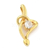 Ion Plating(IP) 304 Stainless Steel Cubic Zirconia Pendants STAS-C102-03G-1