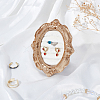 Goldenrod Photo Frame Resin Finger Ring Organizer Holder with Velvet Mat RDIS-WH0016-22-4