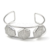 Non-Tarnish 304 Stainless Steel Wide Textured Open Cuff Bangles BJEW-Q348-05P-02-2