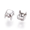 Non-Tarnish 316 Surgical Stainless Steel Sew on Prong Settings STAS-I118-05P-01-2