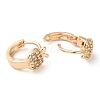 Rack Plating Brass Micro Pave Clear Cubic Zirconia Hoop Earrings for Women EJEW-P238-04KCG-2