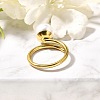 304 Stainless Steel Open Cuff Rings for Women RJEW-U036-01G-01-2