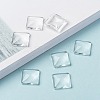 Transparent Clear Glass Square Cabochons GGLA-A001-15mm-8