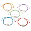 5Pcs Glass Seed Beads Adjustable Beaded Bracelets for Women BJEW-JB11482-2