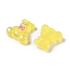 Glitter Plated Resin Cabochons RESI-H163-01-2