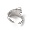 Shell Open Cuff Ring for Women RJEW-C091-03P-01-3