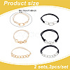 GOMAKERER 2 Sets 2 Style Rubber Band Hair Ties OHAR-GO0001-03-2