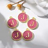 Golden Plated Alloy Enamel Charms X-ENAM-S118-08J-5