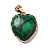 Natural Malachite Pendants G-K335-04G-11-2