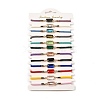 12Pcs 12 Colors Polyester Bracelets BJEW-P340-13D-G-1