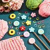  Flower Silicone Knitting Needle Point Protectors SIL-NB0001-39-4