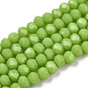 Opaque Solid Color Imitation Jade Glass Beads Strands EGLA-A044-P4mm-D30-1