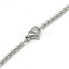 Tarnish Resistant Trendy Unisex 304 Stainless Steel Cross Rolo Chain Necklaces X-NJEW-L043A-09P-3