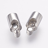 Tarnish Resistant 304 Stainless Steel Magnetic Clasps with Glue-in Ends STAS-E138-02P-2