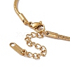 Enamel Evil Eye & Butterfly Charm Bracelet with Round Snake Chains BJEW-P284-04G-4