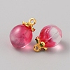 Glass Pendants LS-GLAA-WH0035-41G-02-2